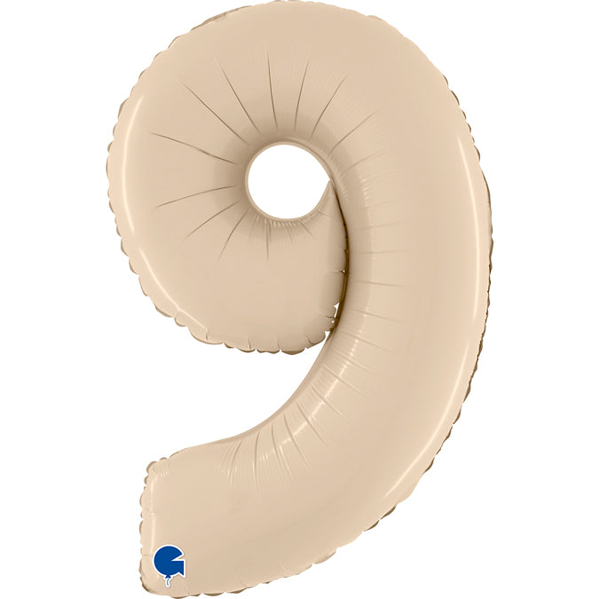 Satin Cream No. "9" Balloon - 26" Foil