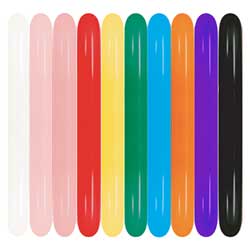 Fashion Solid 000 Assorted Balloons - 260S Latex (100ct)