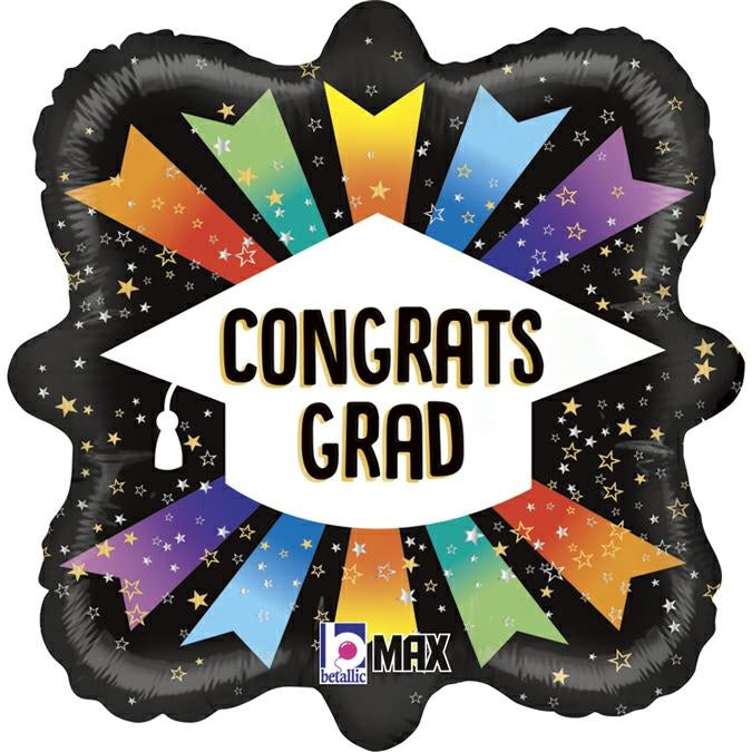 Congrats Grad Ribbons Balloon - 18" Foil