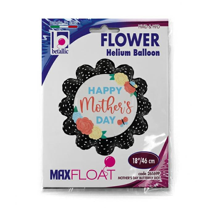 Mother's Day Butterfly Dot Balloon - 18" Foil