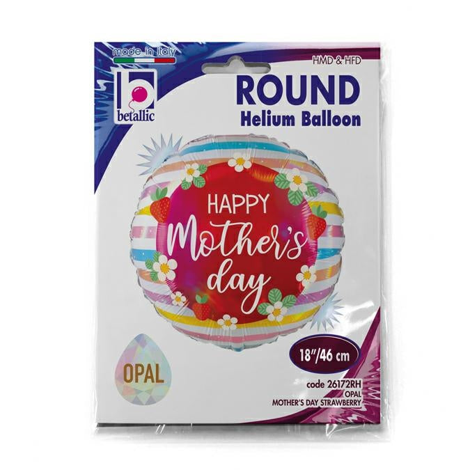 Opal Mother's Day Strawberry Balloon - Foil 18"/45cm