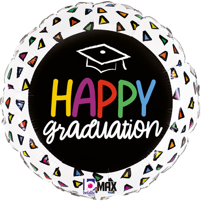 Graduation Triangles Balloon - Foil 18"/45cm