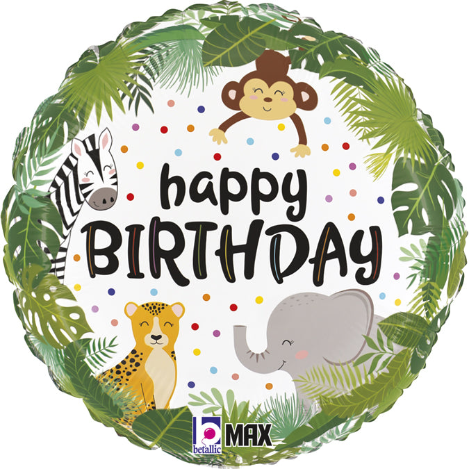 Jungle Birthday Balloon - 18" Foil