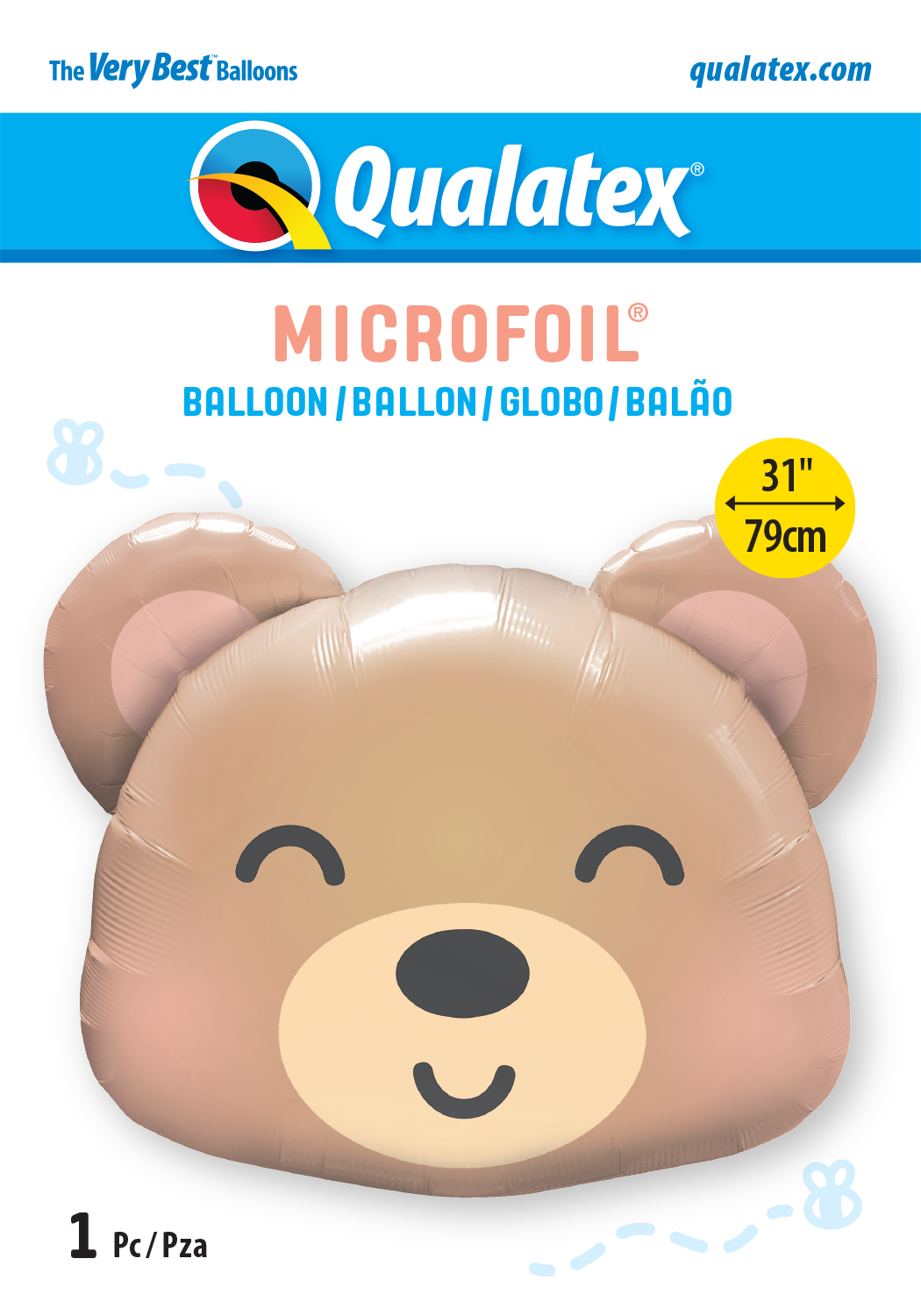 BABY BEAR Supershape Balloon - 31"/79cm Foil