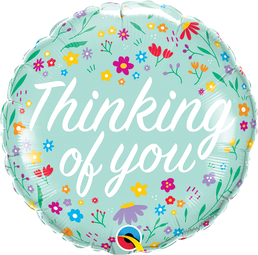 Thinking of You Petit Floral Balloon - 18" Foil