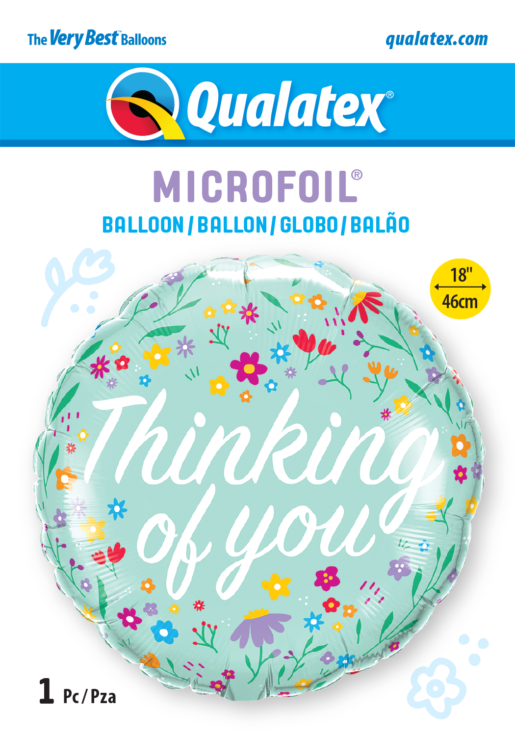 Thinking of You Petit Floral Balloon - 18" Foil