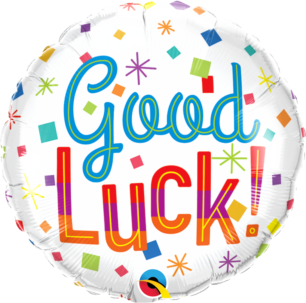 Good Luck Colourful Confetti - 18" Foil