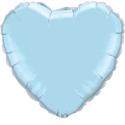 Pearl Light Blue Heart Mini Shape Air-Filled Balloon – 4″ Foil