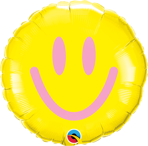 MINI SMILES YELLOW & CARIBBEAN BLUE Air-Filled Balloon – 9" Foil
