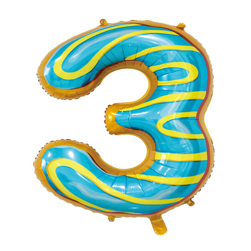 Young Editions Number 3 Balloon - 30" Foil