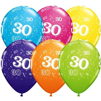 30-A-Round Tropical Assorted Balloons - 11" Latex (25ct)