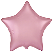 Satin Pastel Pink Star Balloon - 18" Foil
