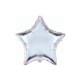 Silver Star Mini Shape Air-Filled Balloon – 9″ Foil