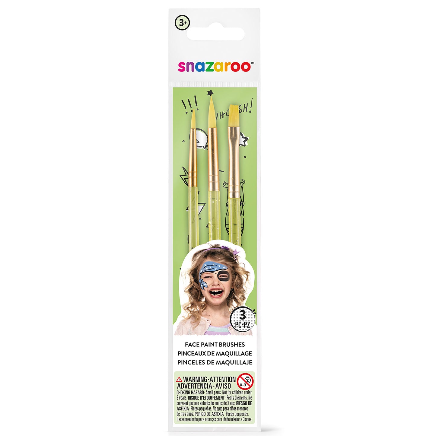 Snazaroo Fun Brush Set - 3PC