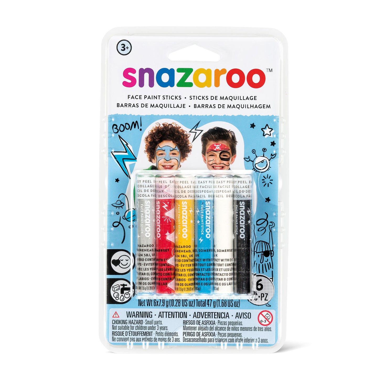 Snazaroo Boys Face Painting Sticks - 1 PC