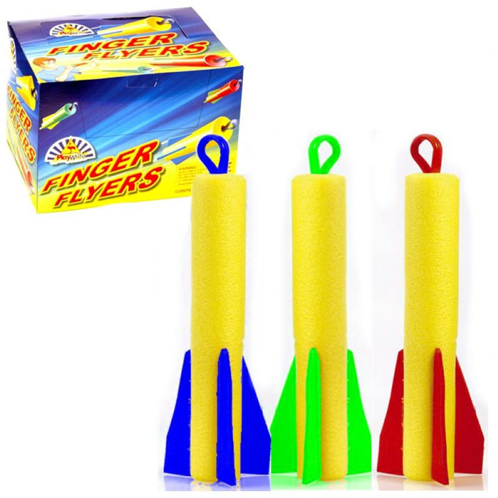 Finger Flyer Soft Foam Rocket 19cm - 12ct