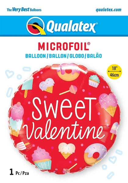 Sweet Valentine Round Balloon - 18" Foil