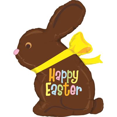 Chocolate Easter Bunny Supershape Balloon - Foil
