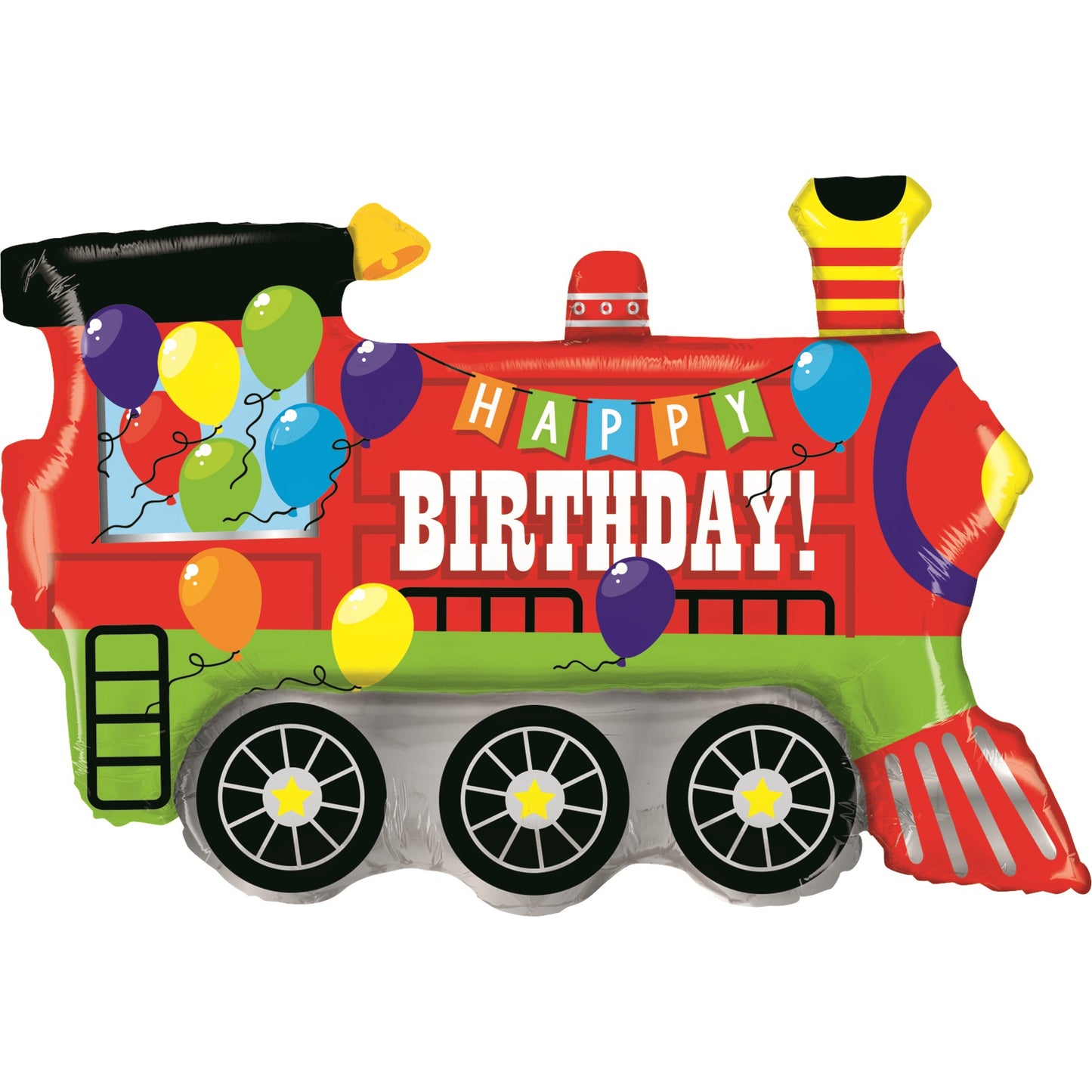 Birthday Party Train Balloon - 37" Foil