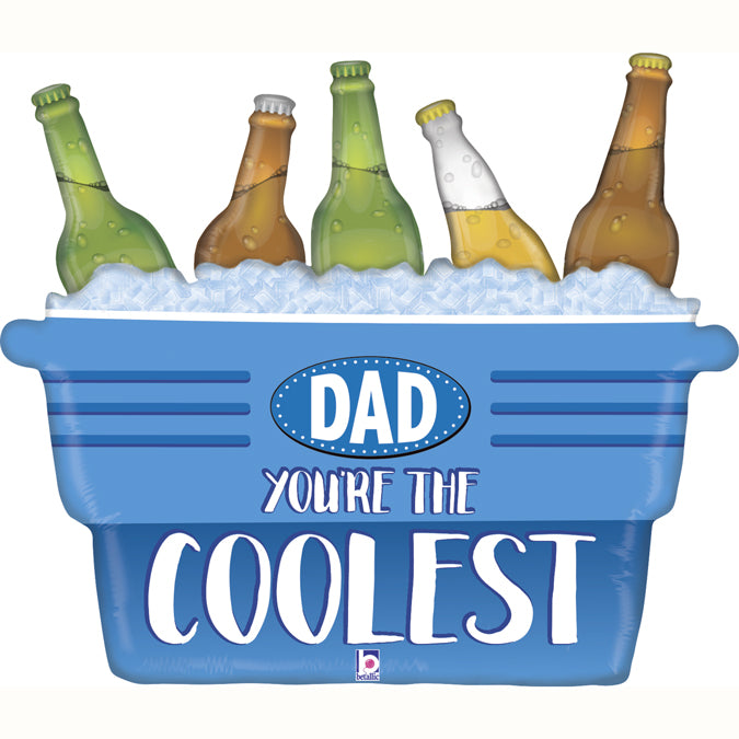 Coolest-Dad-Cooler Supershape Balloon - 33" Foil Unpackaged