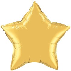 Gold Star Mini Shape Air-Filled Balloon – 9″ Foil