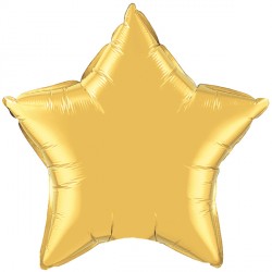 Gold Metallic Star Mini Shape Air-Filled Balloon – 4″ Foil