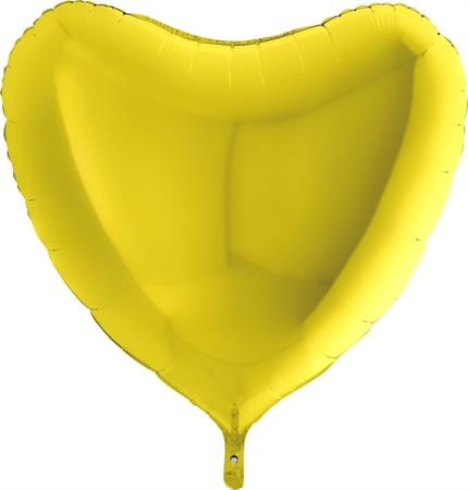 Yellow Heart Balloon - 36" Foil (Pkg)