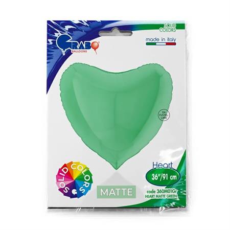 Matt Green Heart Balloon - 36" Foil