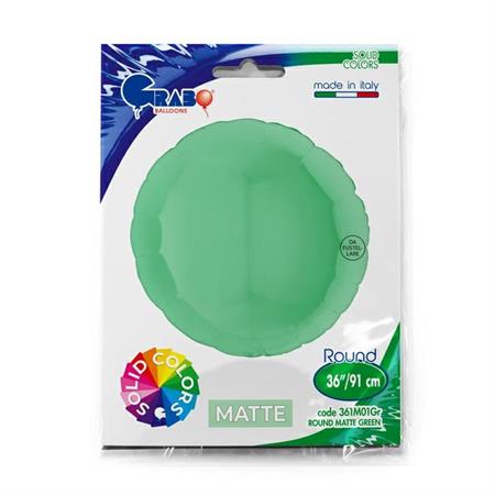 Matt Green Round Balloons - 36" Foil