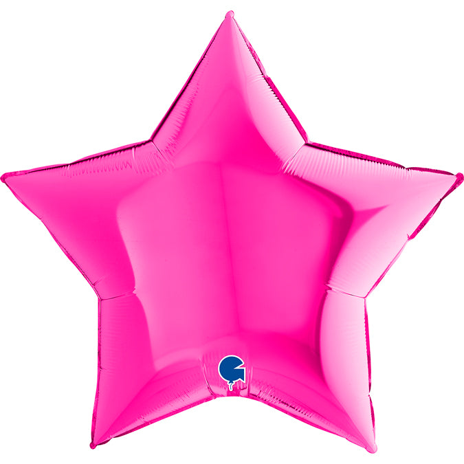 Magenta Star Balloon - 36" Foil