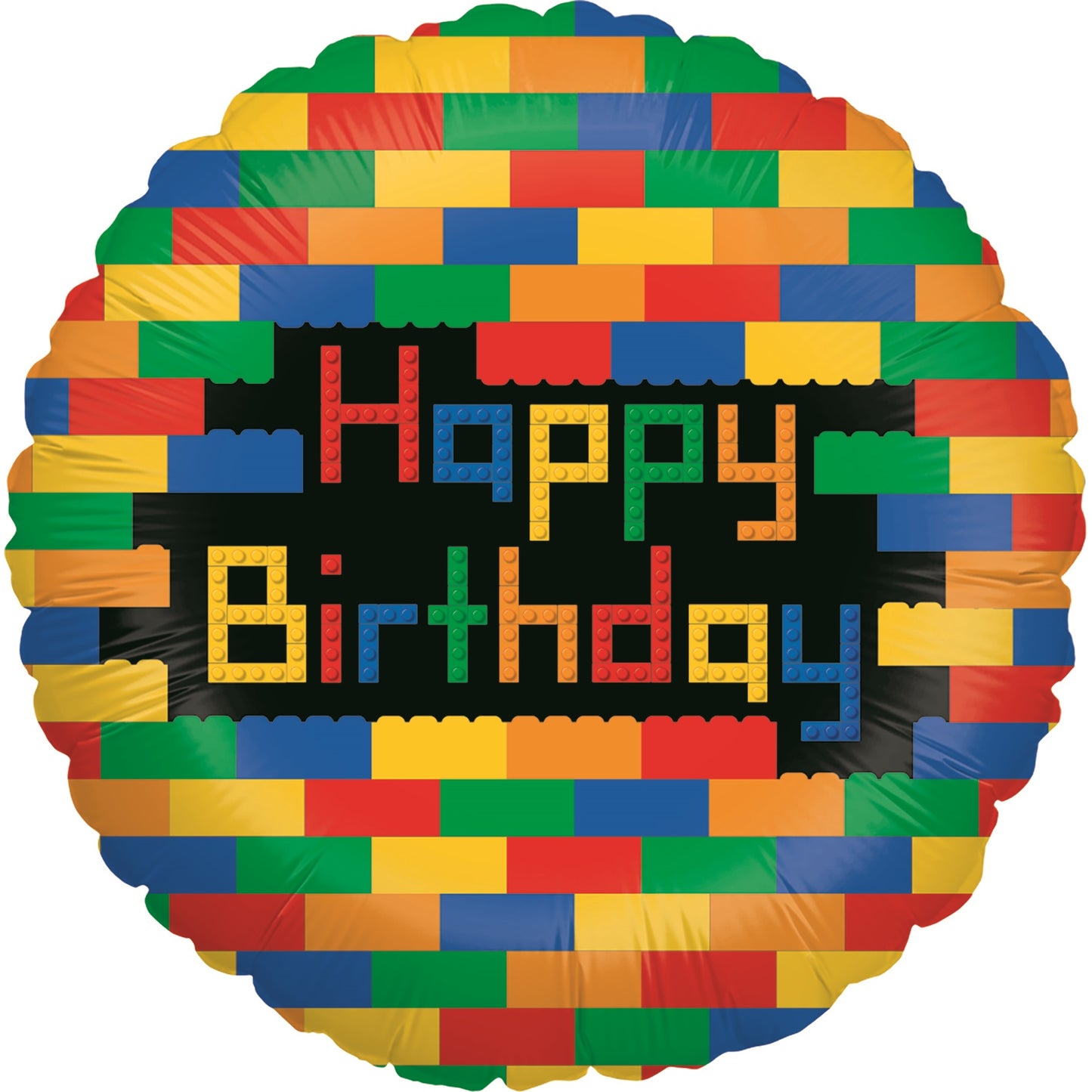 Birthday Blocks Balloon - 18" Foil Unpackaged