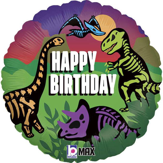 Jurassic Birthday Balloon - 18" Foil - Packaged