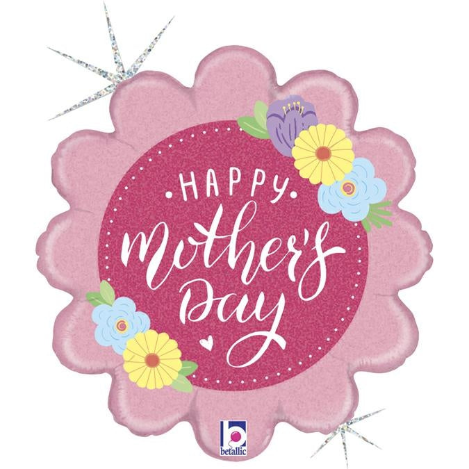 Pastel Floral Mother Day Balloon - 18" Foil
