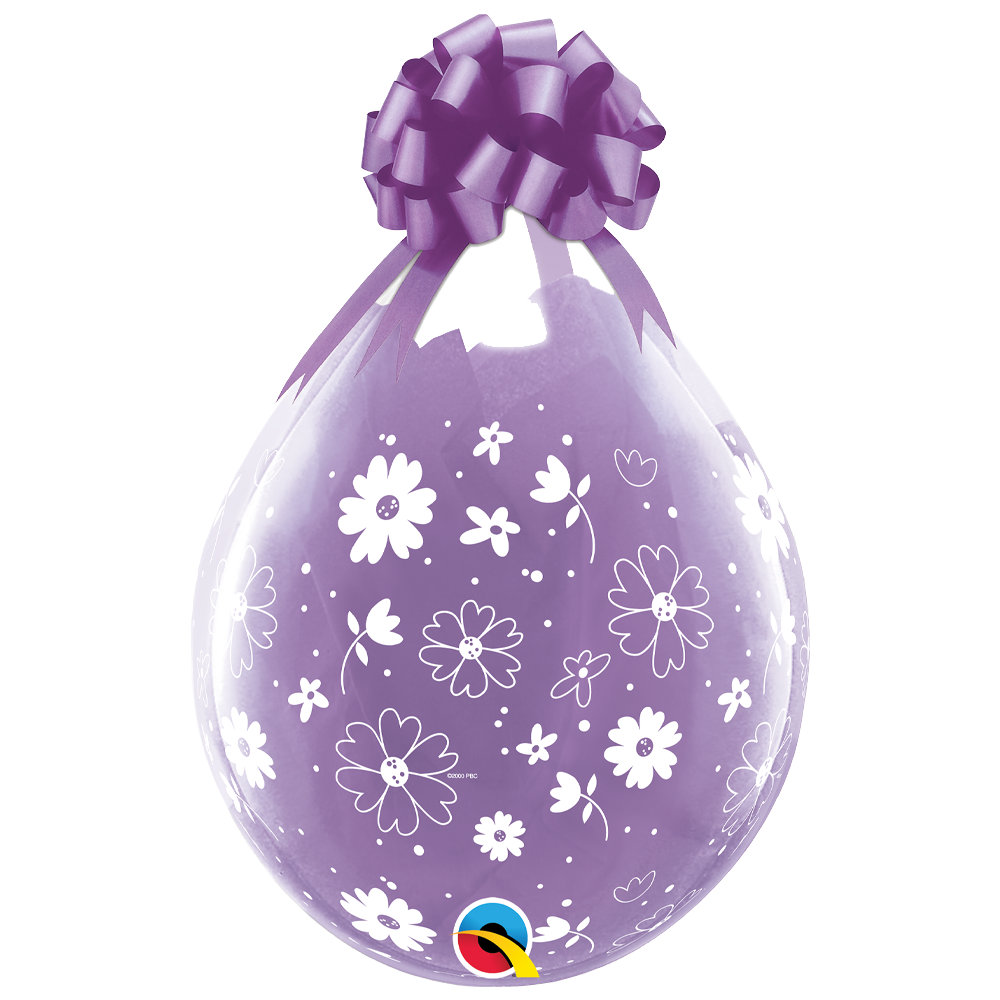 Daisies & Dots-A-Round Balloon Diamond Clear Stuffing - 18" Latex (25ct)