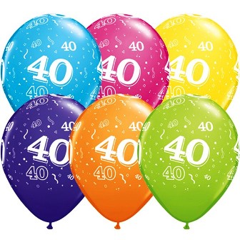 40-A-Round Tropical Assorted Balloons - 11" Latex (25ct)