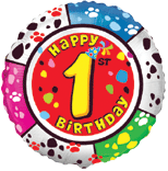 Age 1 Round Balloon - 18" Foil