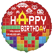 Happy Birthday Bricks Balloon - 18" Foil