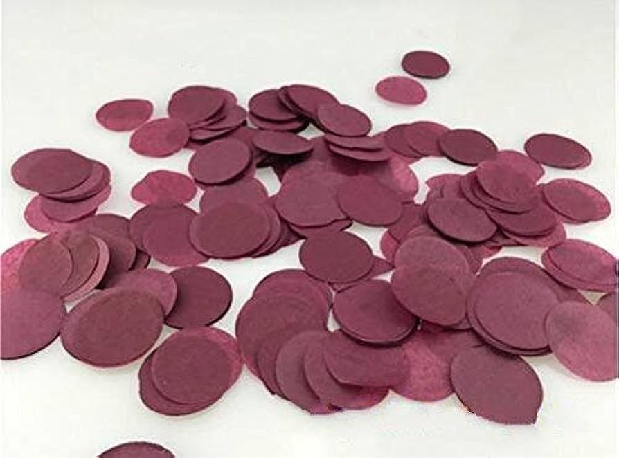 Burgundy Circle Tissue Paper Confetti - 32mm (100g)