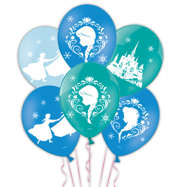 Frozen 4 Sided Colour Printed Balloons - 11" Latex (6ct)