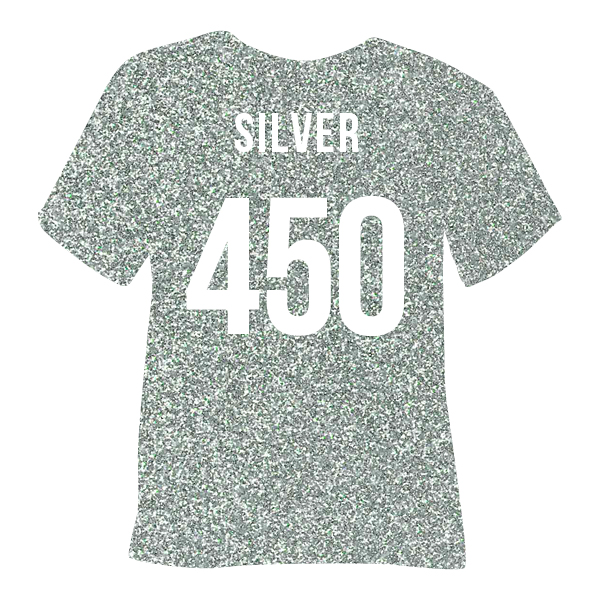 POLI-FLEX Pearl Silver Glitter Effect Pearl Vinyl - 1m X 50cm