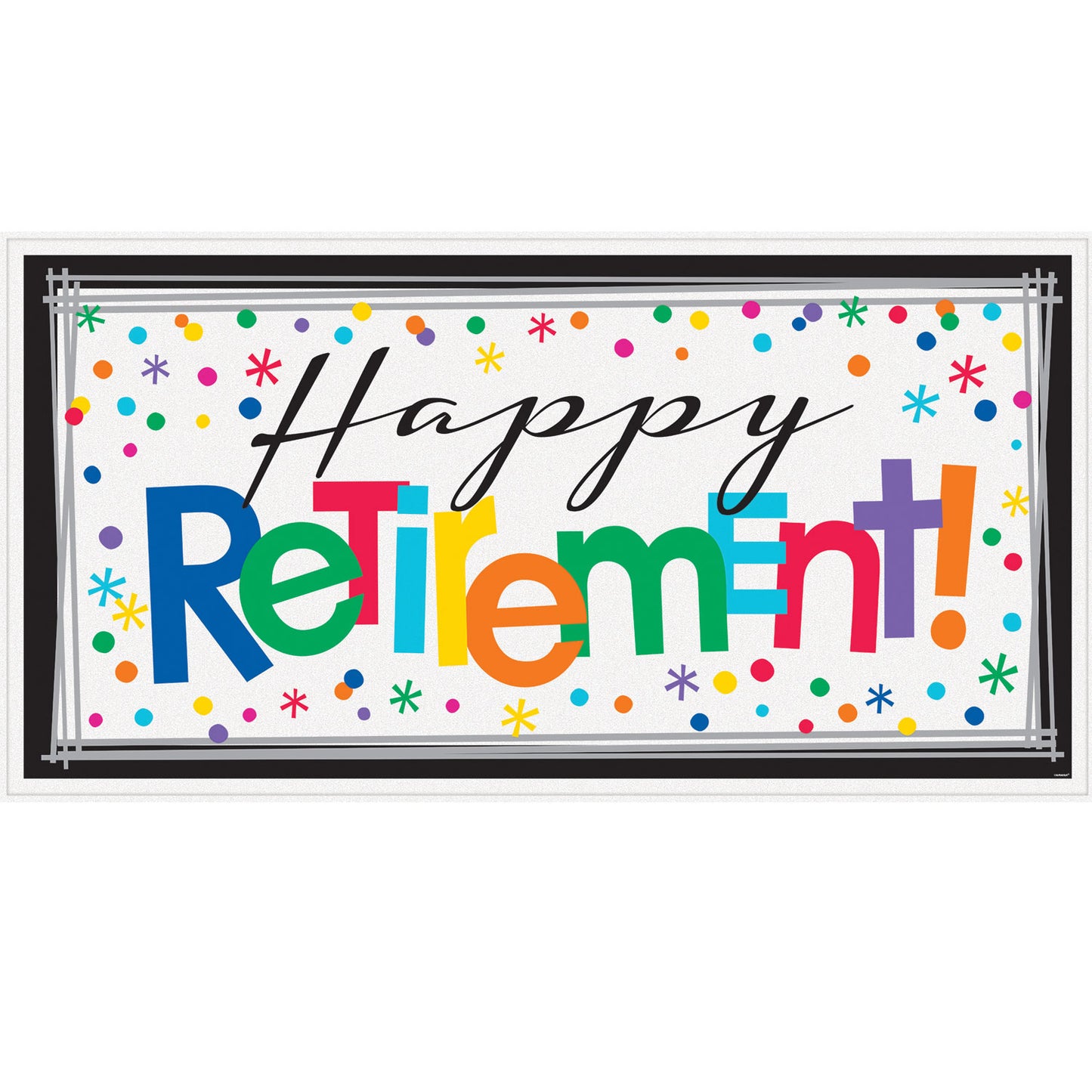 Happy Retirement Giant Banners 1.65m x 85cm - 1 PC