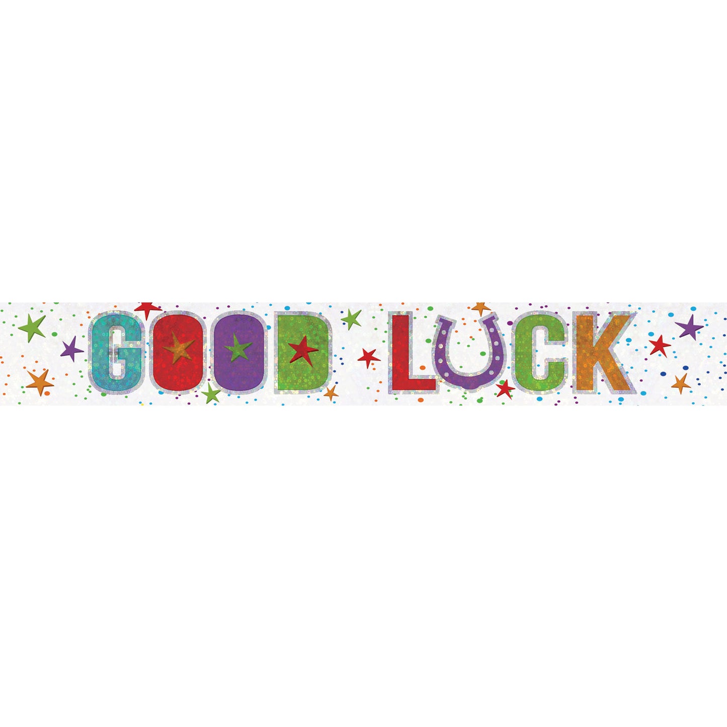 Good Luck Holographic Foil Banners 2.7m - 6 PC