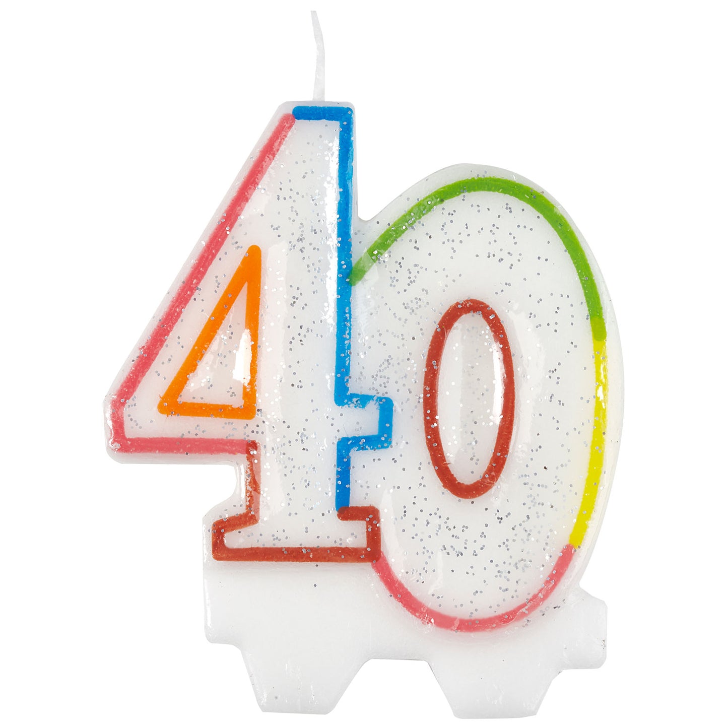 Age 40 Milestone Birthday Candle - 7.5cm