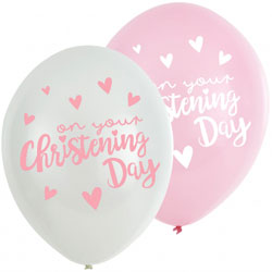 Pink On Your Christening Day - 11" Latex (6ct)