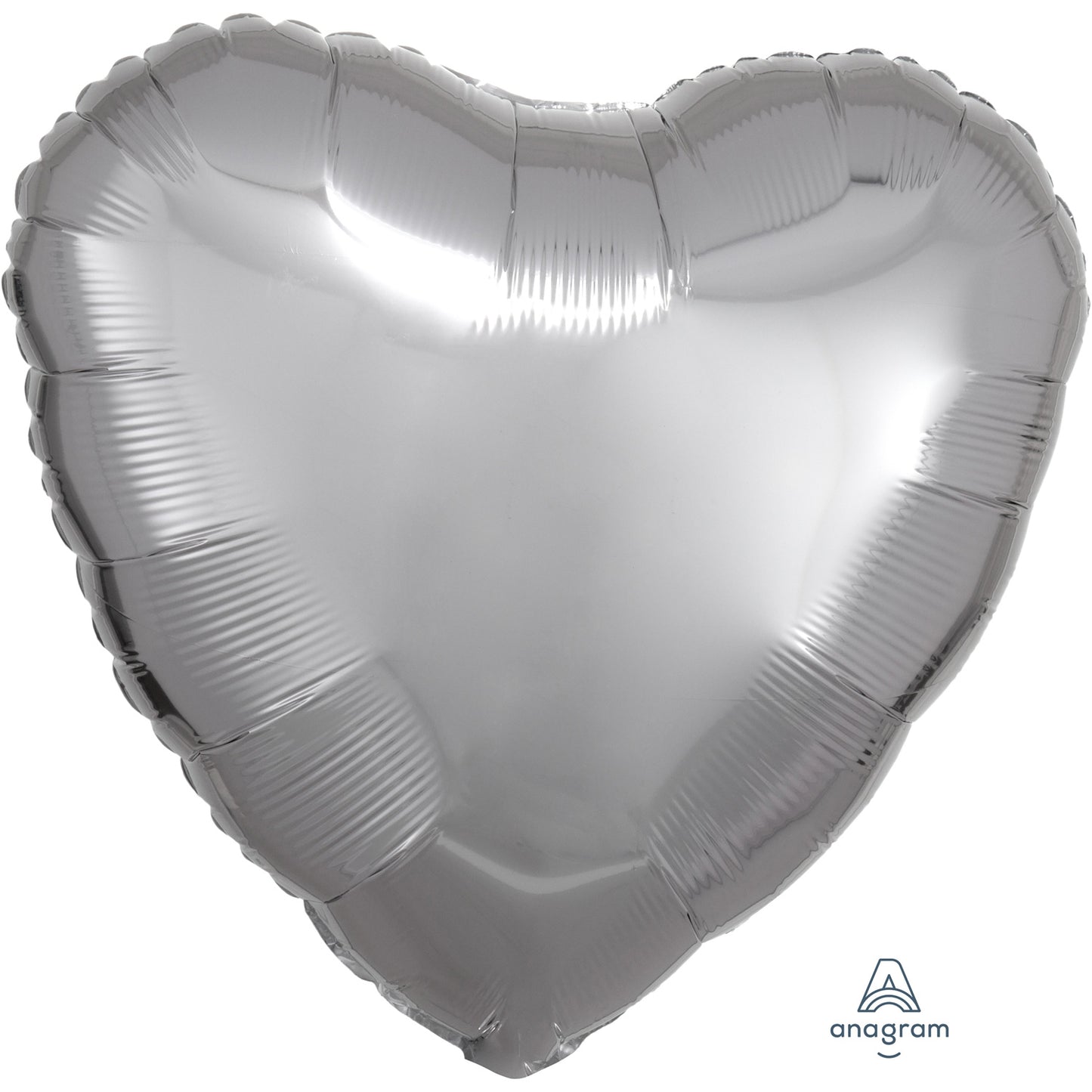 Metallic Silver Heart Balloon - 18" Foil