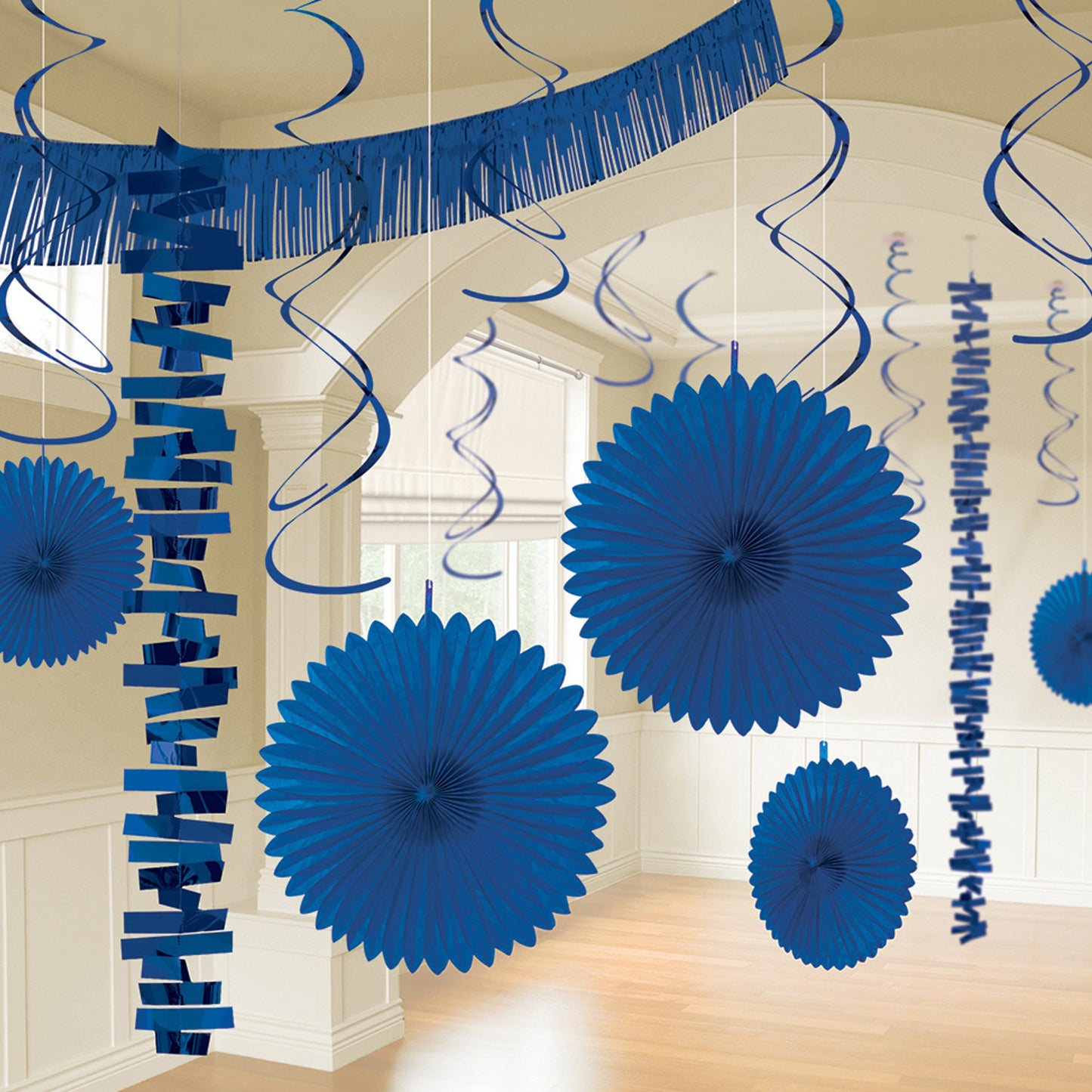 Bright Royal Blue Room Decoration Kits - 1 PKG/18PC