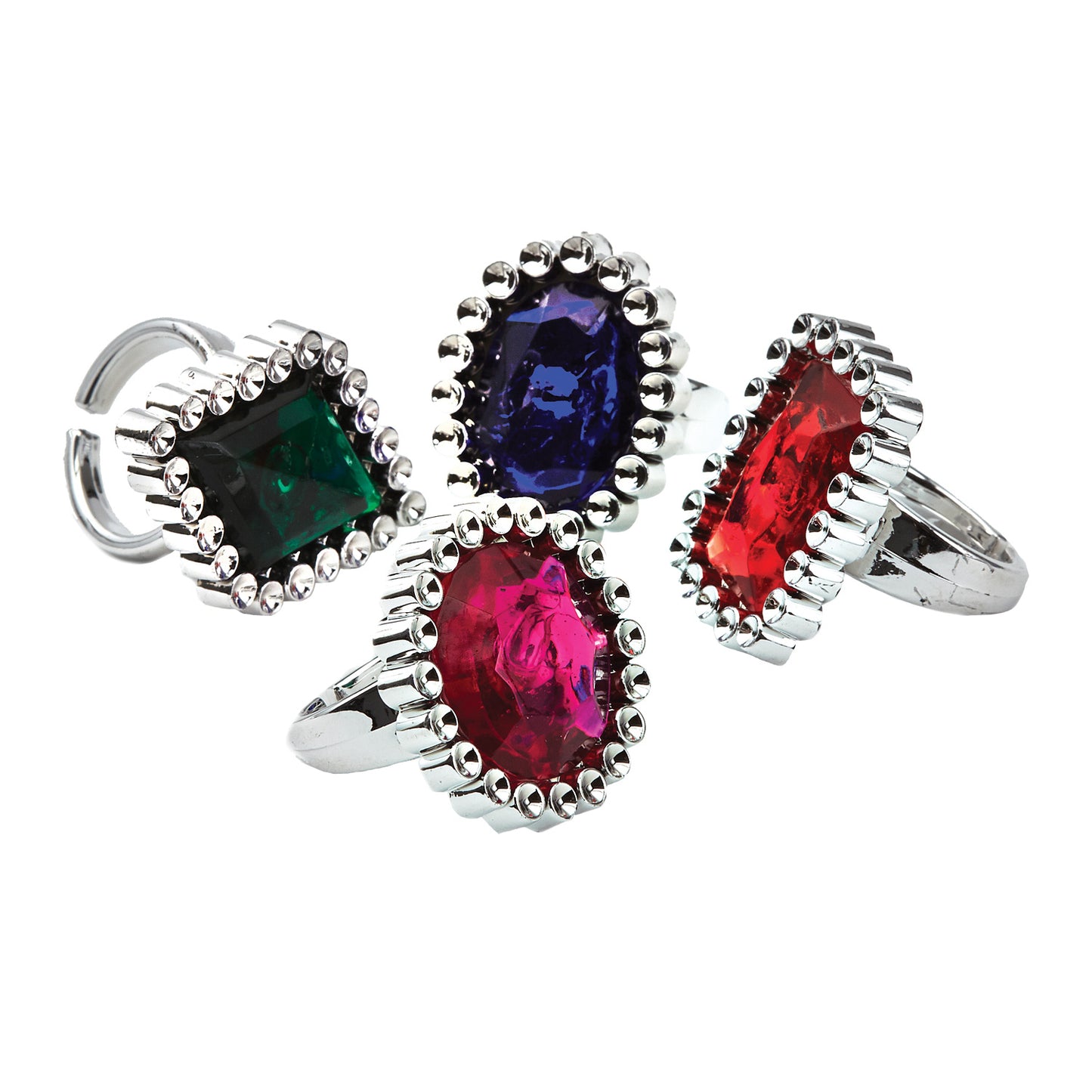 Jewel Rings - 1 PKG/4