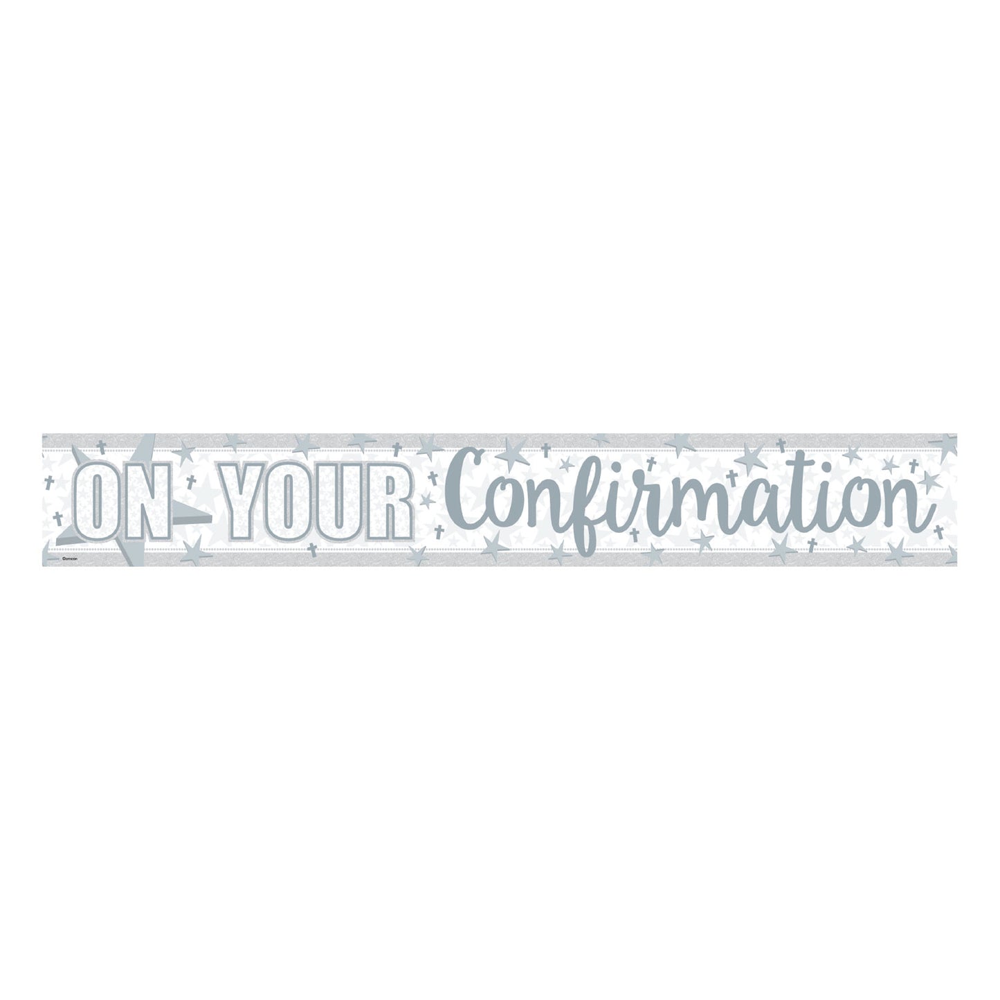 On Your Confirmation Holographic Foil Banner 2.7m - (1ct)