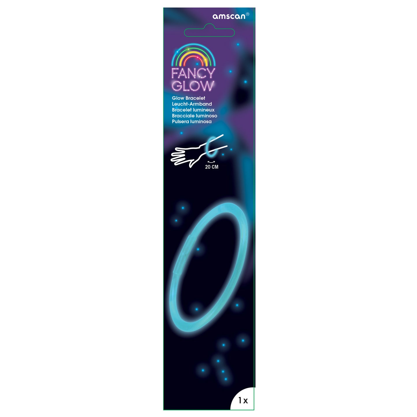 Fancy Glow Blue Bracelets 20cm - 1 PKG