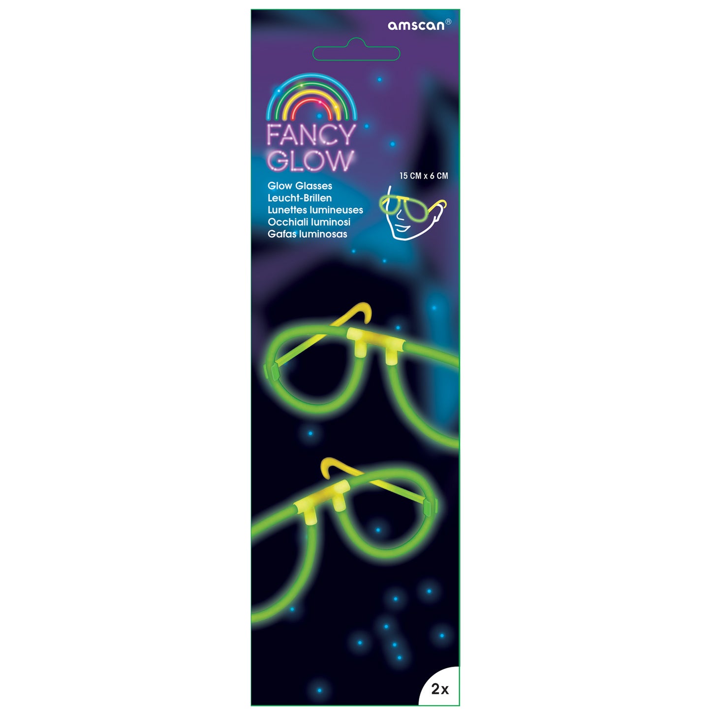 Fancy Glow Glasses - 2 PC